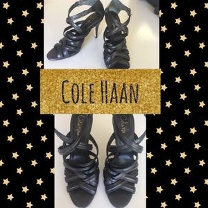 👠 Cole Haan Strappy Black Sandals👠
